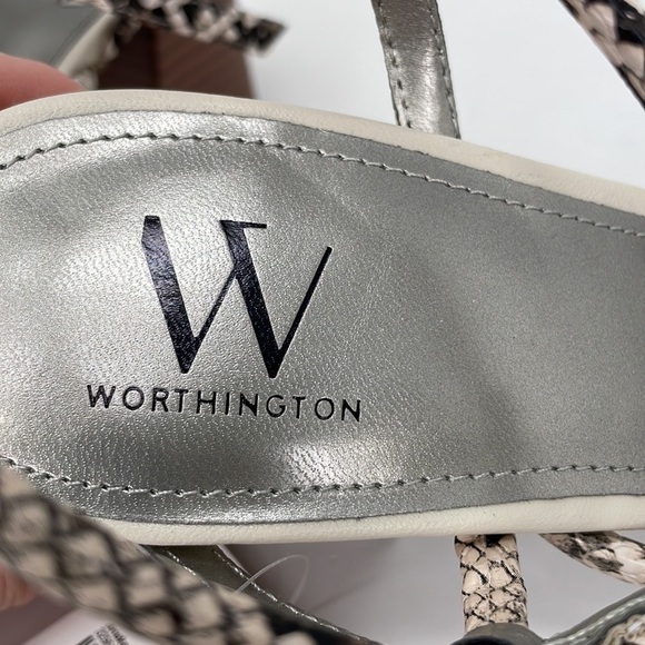 Worthington Sandals Open Toes Python Print Strappy NWT Size 8.5 - Picture 9 of 10